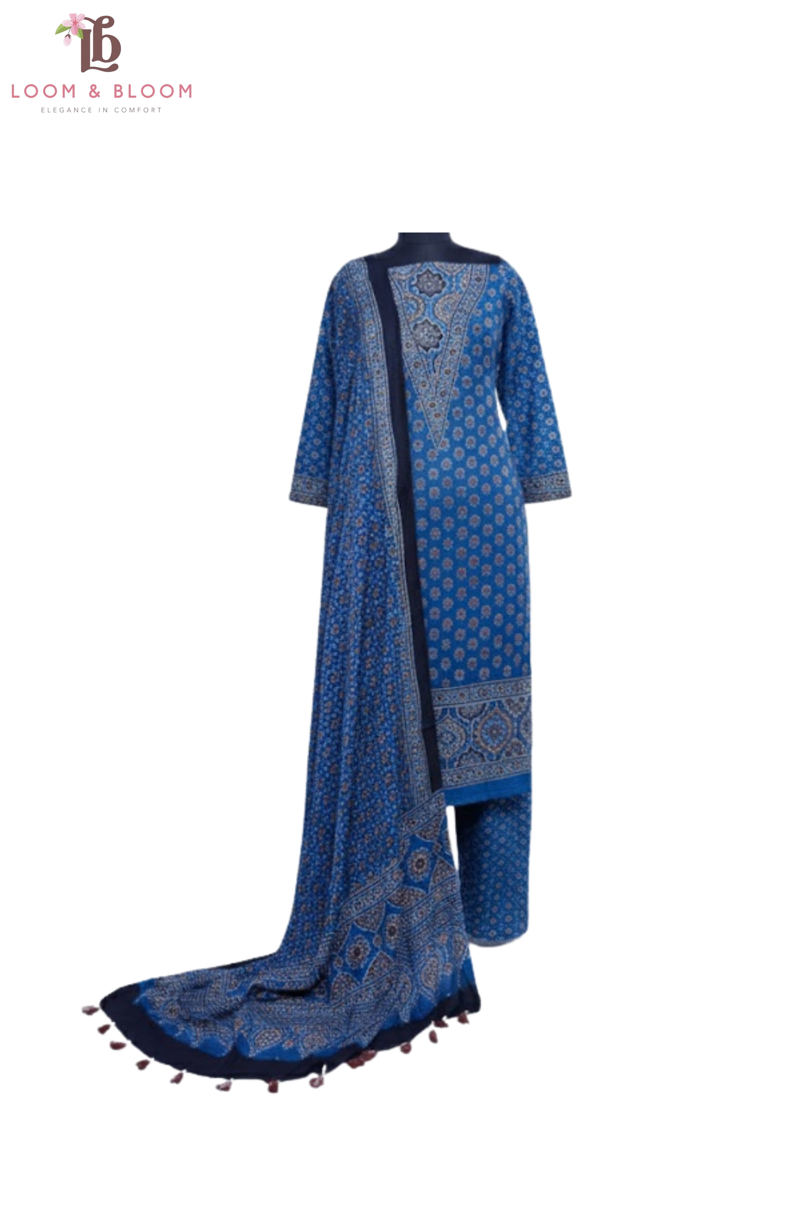 MODAL AJRAKH SILK HANDBLOCK